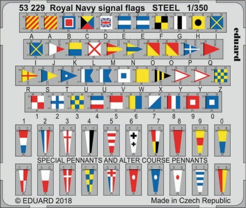 Przejdź do produktu EDUARD 53229 - 1:350 Royal Navy signal flags - Steel