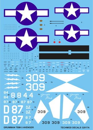 Przejdź do produktu TECHMOD 32017 - 1:32 Grumman TBM-3 Avenger w/canopy mask