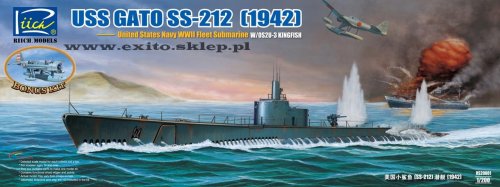Przejdź do produktu RIICH MODELS 20001 - 1:200 USS Gato SS-212 Submarine 1942 w/ OS2U-3 Kingfish