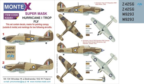 Przejdź do produktu MONTEX K32361 - 1:32 Hurricane Mk.I Trop