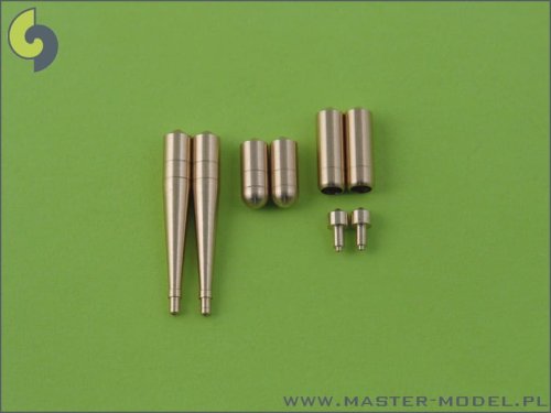 Przejdź do produktu MASTER AM-48-005 - 1:48 Lufy działek Hispano 20mm i km Browning 12,7mm Spitfire skrzydło E wczesne