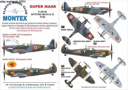 Przejdź do produktu MONTEX K48156 - 1:48 Spitfire Mk.VIII & IX