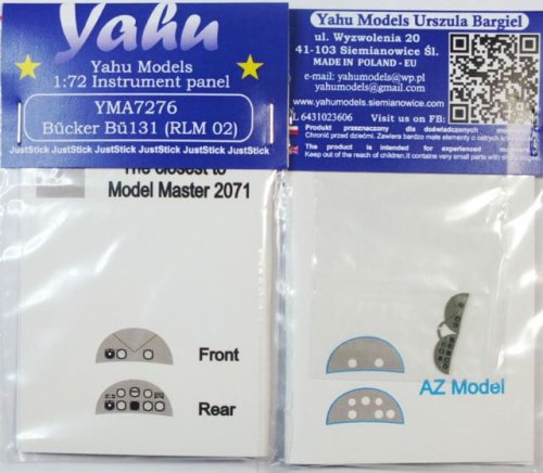 Przejdź do produktu YAHU YMA7276 - 1:72 Bucker Bu-131 (RLM 02) tablica przyrządów