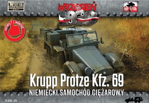 Przejdź do produktu FIRST TO FIGHT 051 -  Wrzesień 1939 - 1:72 Krupp Protze Kfz. 69 - Gazetka w zestawie z modelem