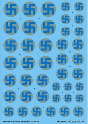 Przejdź do produktu TECHMOD 32023 - 1:32 Finnish Air Force Swastikas and Serials 1944-45