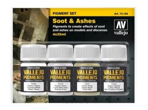 VALLEJO 73193 - Soot & Ashes 4 x 35ml Pigments Set
