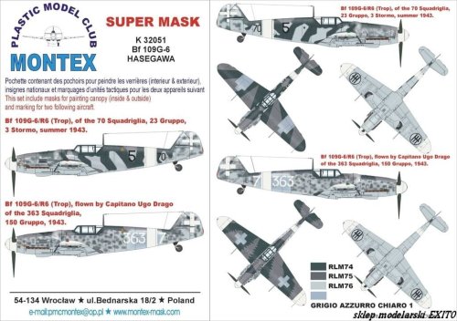 Przejdź do produktu MONTEX K32051 - 1:32 Bf-109 G6 Italy