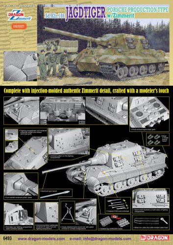 Przejdź do produktu DRAGON 6493 - 1:35 Sd.Kfz. 186 Jagdtiger Porsche Production Type with zimmerit