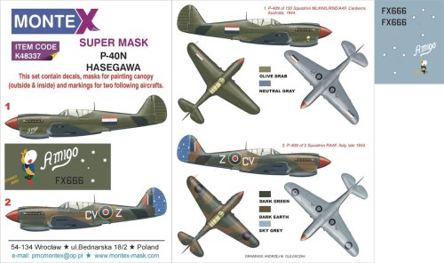 Przejdź do produktu MONTEX K48337 - 1:48 Curtiss P-40N