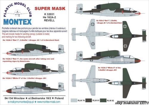 Przejdź do produktu MONTEX K32031 - 1:32 He-162 A-2