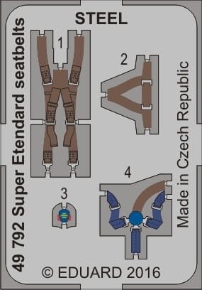 Przejdź do produktu EDUARD 49792 - 1:48 Super Etendard seatbelts - Steel