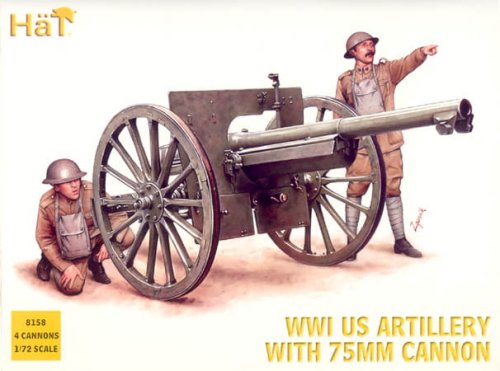 Przejdź do produktu HAT 8158 - 1:72 WWI US Artillery with 75mm Cannon