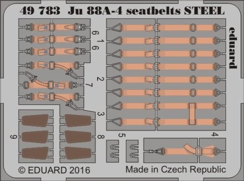 Przejdź do produktu EDUARD 49783 - 1:48 Ju 88A-4 seatbelts - Steel
