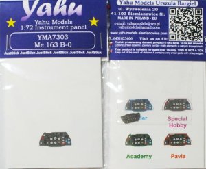YAHU YMA7303 - 1:72 Messerschmitt Me 163 B-0 tablica przyrządów