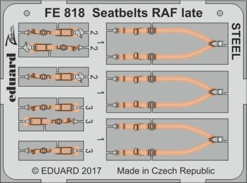 Przejdź do produktu EDUARD FE818 - 1:48 Seatbelts RAF late - Steel