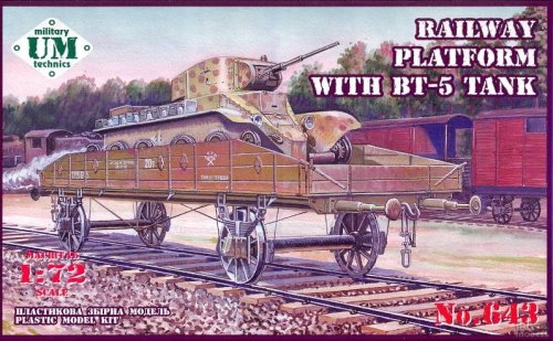 Przejdź do produktu UNIMODELS UM-MT 643 - 1:72 Railway platform with BT-5 tank