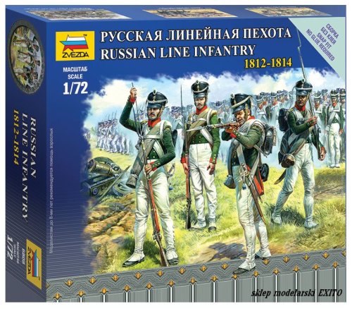 Przejdź do produktu ZVEZDA 6808 - 1:72 Russian Line Infantry 1812 - 1814 Napoleonic Wars