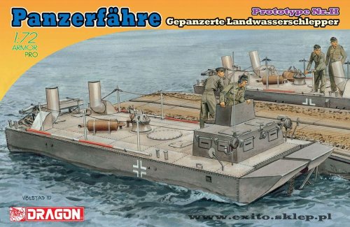 Przejdź do produktu DRAGON 7490 - 1:72 Panzerfahre Gepanzerter Landwasserschlepper Prototype Nr.II