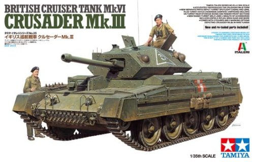 Przejdź do produktu TAMIYA 37025 - 1:35 British Cruiser Tank Mk.VI Crusader Mk.III