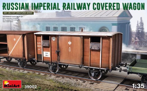 Przejdź do produktu MINIART 39002 - 1:35 Russian Imperial Railway Covered Wagon