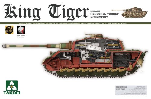 Przejdź do produktu TAKOM 2045S - 1:35 King Tiger Sd.Kfz.182 Henschel Turret w/ Zimmerit - full interior w/ New Track Parts