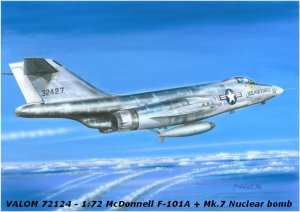 VALOM 72124 - 1:72 McDonnell F-101A + Mk.7 Nuclear bomb