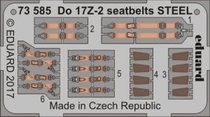EDUARD 73585 - 1:72 Do 17Z-2 seatbelts - Steel