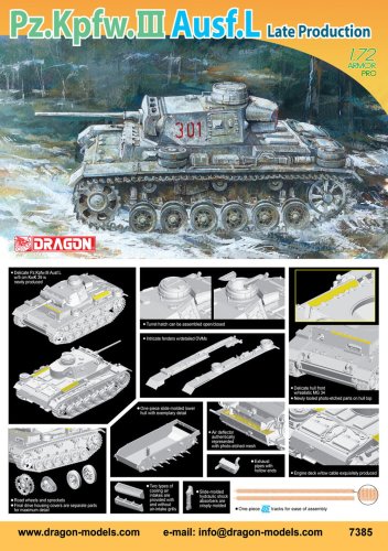 Przejdź do produktu DRAGON 7385 - 1:72 Pz.Kpfw. III Ausf.L Late Production