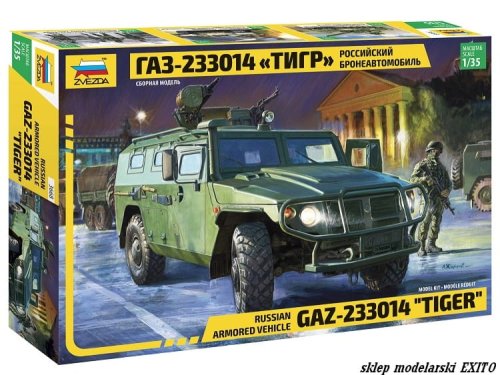 Przejdź do produktu ZVEZDA 3668 - 1:35 Russian Armored Vehicle GAZ-233014 Tiger
