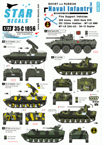 Przejdź do produktu STAR DECALS 35-C1056 - 1:35 Soviet/Russian Naval Infantry # 3. Fire Support and AA.