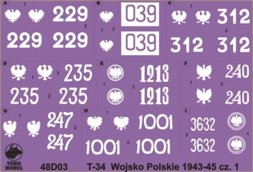 Przejdź do produktu TORO MODEL 48D03 - 1:48 Czołgi T-34 w Wojsku Polskim 1943 - 1945