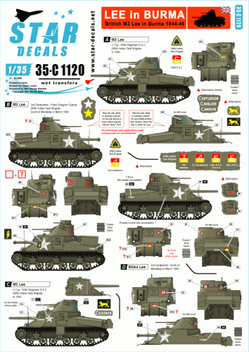 Przejdź do produktu STAR DECALS 35-C1120 - 1:35 Lee in Burma. British M3 Lee in Burma 1944-45.