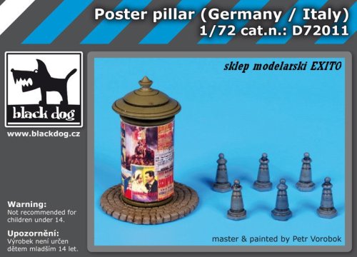 Przejdź do produktu BLACK DOG D72011 - 1:72 Poster pillar Germany-Italy