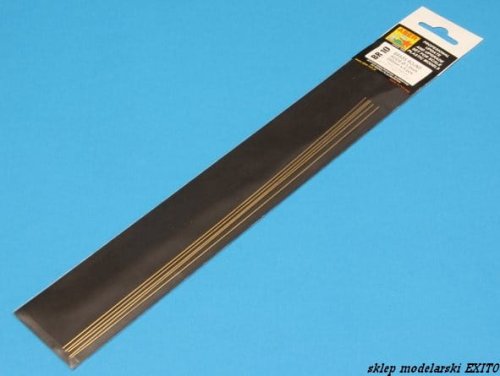 Przejdź do produktu ABER BR10 - Brass round rods 1,00 mm length 250 mm x 5 pcs.