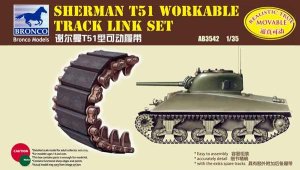 BRONCO AB 3542 - 1:35 Sherman T51 Workable Track Link Set