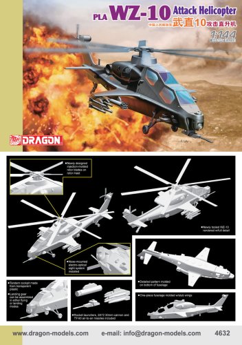 Przejdź do produktu DRAGON 4632 - 1:144 PLA WZ-10 Attack Helicopter