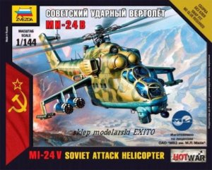 ZVEZDA 7403 - 1:144 Mi-24V Soviet Attack Helicopter - Hot War Series