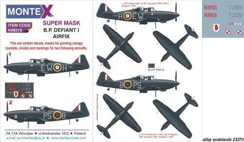 Przejdź do produktu MONTEX K48316 - 1:48 Defiant Mk.I