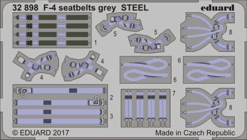 Przejdź do produktu EDUARD 32898 - 1:32 F-4 seatbelts grey - Steel