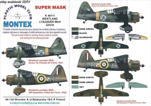 Przejdź do produktu MONTEX K48111 - 1:48 Lysander Mk.III