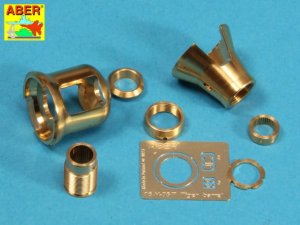 ABER 16L08 - 1:16 Early muzzle brake German 8,8cm barrel Tiger I early and Tiger II (Porsche turret)