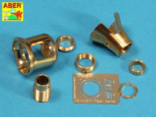 Przejdź do produktu ABER 16L08 - 1:16 Early muzzle brake German 8,8cm barrel Tiger I early and Tiger II (Porsche turret)
