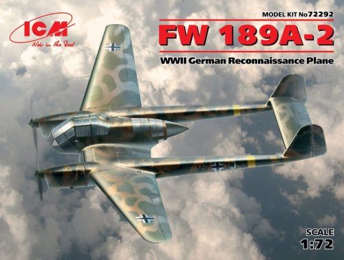 Przejdź do produktu ICM 72292 - 1:72 Focke Wulf FW 189A-2 German Reconnaissance Plane
