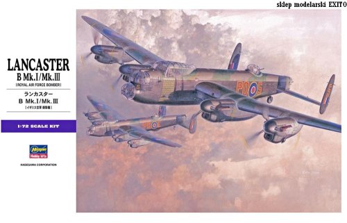 Przejdź do produktu HASEGAWA E23 - 1:72  Lancaster B Mk.I / Mk.III