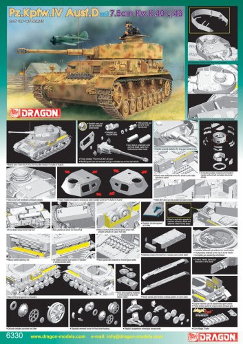 Przejdź do produktu DRAGON 6330 - 1:35 Pz.Kpfw. IV ausf.D mit 7.5cm Kw.K.40 L/43
