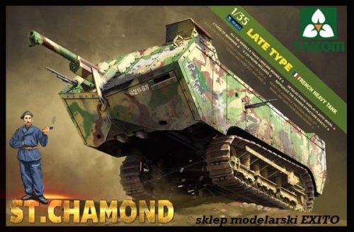 Przejdź do produktu TAKOM 2012 - 1:35 French Heavy Tank St.Chamond - Late Type w/ Figure
