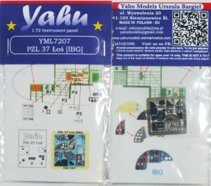 YAHU YML7207 - 1:72 PZL 37 Łoś (IBG) tablica przyrządów