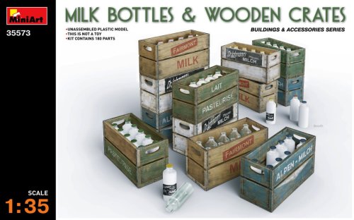 Przejdź do produktu MINIART 35573 - 1:35 Milk Bottles & Wooden Crates