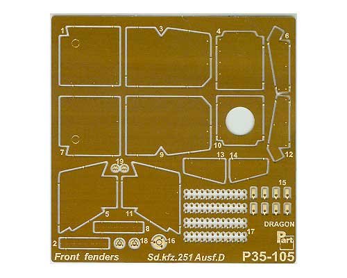 Przejdź do produktu PART P35105 - 1:35 Sd.Kfz. 251 Ausf. D fenders