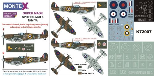 Przejdź do produktu MONTEX K72007 - 1:72 Spitfire Mk. II b